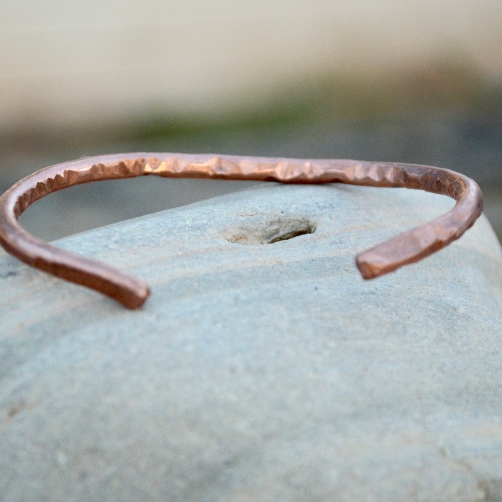 Copper Cuff Bracelet Arthritis Healing Energy OOAK - Picture 2 of 3